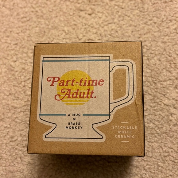 NIB Part-time Adult Ceramic Mug from Brass Monkey - Stackable - Picture 3 of 9